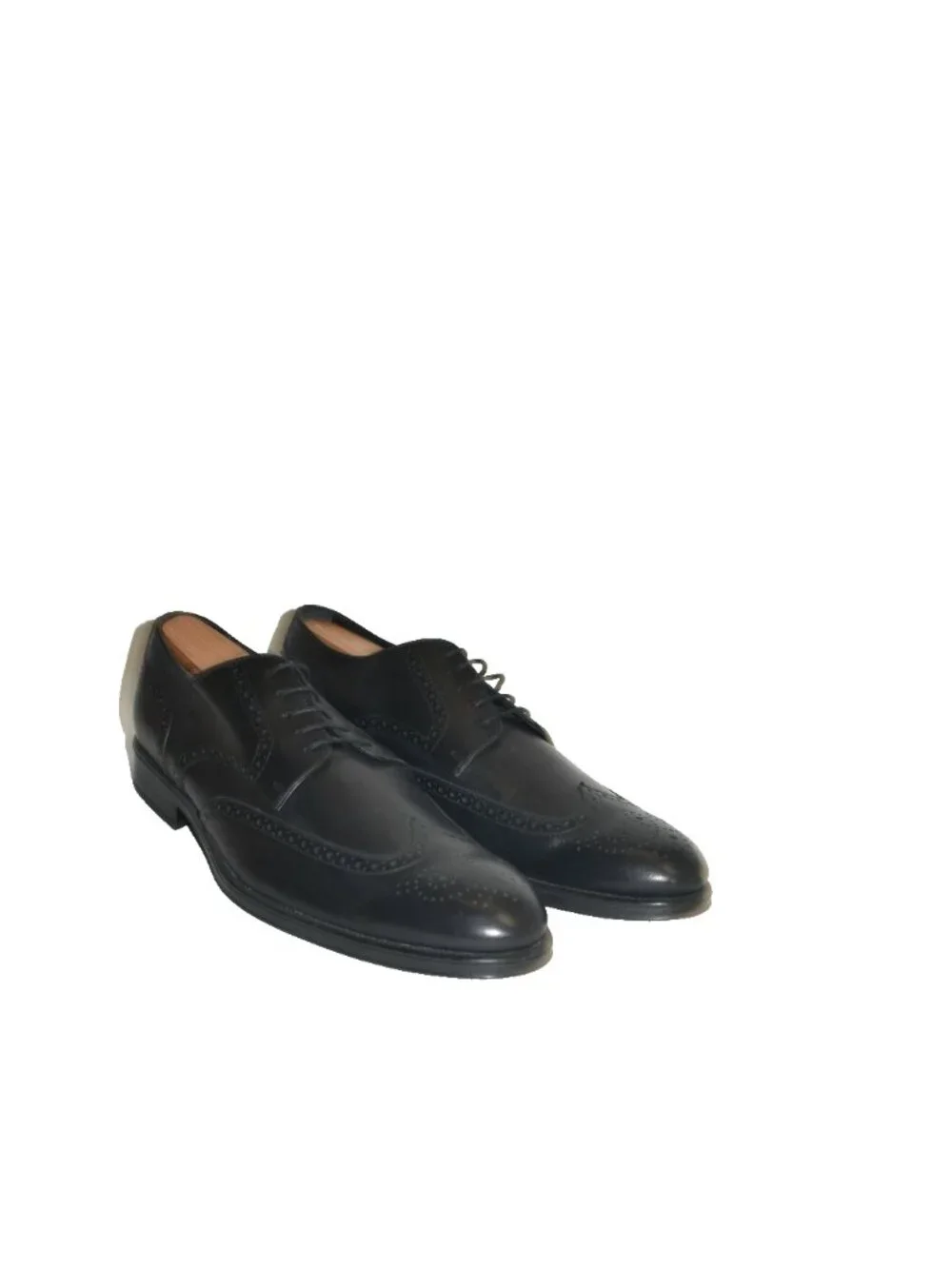 New! MEN'S TOD'S WINGTIP DERBY SHOES IN BLACK LEATHER Sz 12.5 Italy 13.5 US DD33